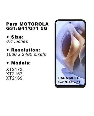Pantalla Para Moto G31 G41 G71 5g Incell Display