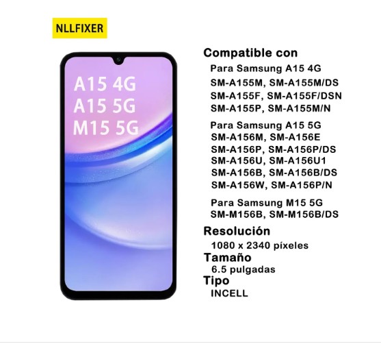 Pantalla Lcd Para Samsung A15 5g A156 / Samsung A15 4g A155m